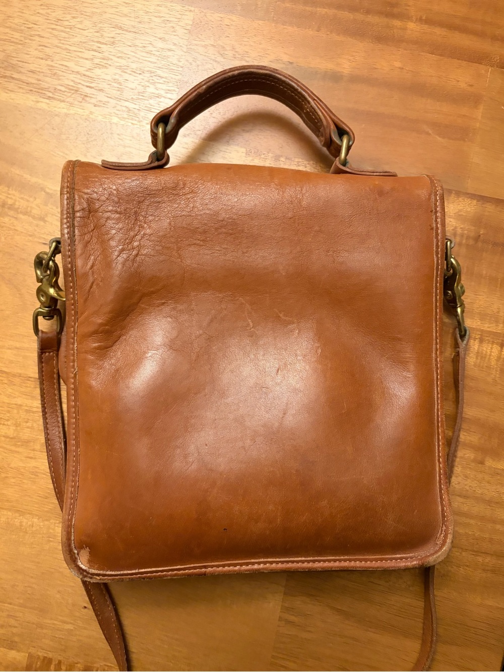 Coach Vintage Brown Leather Crossbody Satchel - Picture 8 of 10